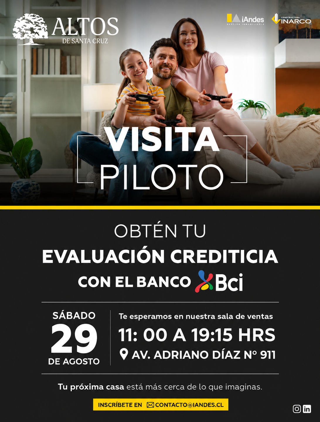 Evento Banco Bci - Visita Piloto Altos de Santa Cruz